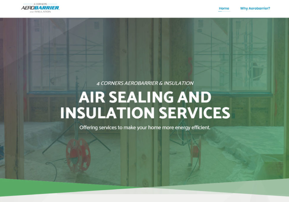 4 Corners Aerobarrier & Insulation website by 360Durango
